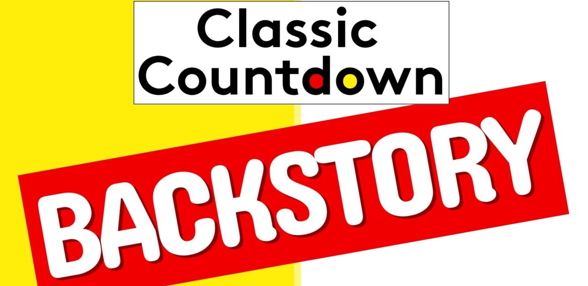 A graphic with the words Classic Countdown in a white box on a yellow and white background, hinting at stories of infrastructure collapse, and BACKSTORY in bold white letters on a red diagonal banner across the bottom.