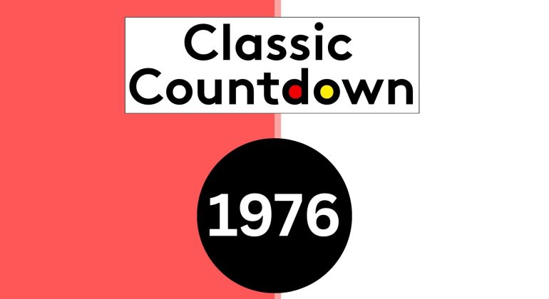 Classic Countdown is written in bold black text above a large black circle containing 1976 in white, with a red and white split background—evoking the spirit of iconic mixtapes from the era.